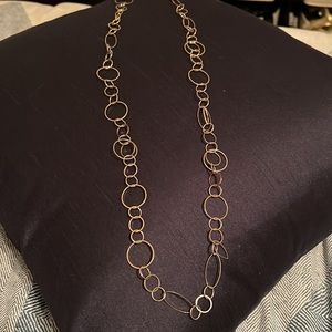 Gold long necklace